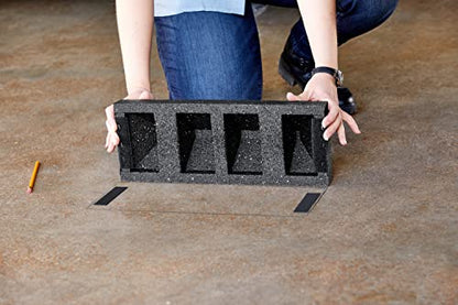 Heavy Duty Rubber Parking Stop Durable Easy to Install Reflective Parking Curb Garage Car Stopper for Indoor and Outdoor Use