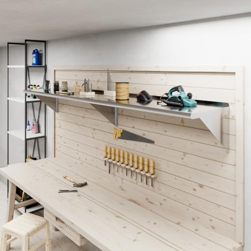 18 in. x 96 in. Stainless Steel Wall Mount Shelf