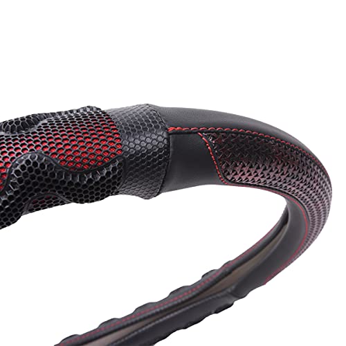 car Steering Wheel Cover Faux Leather Massage Universal fit 3D Honeycomb Hole Anti
