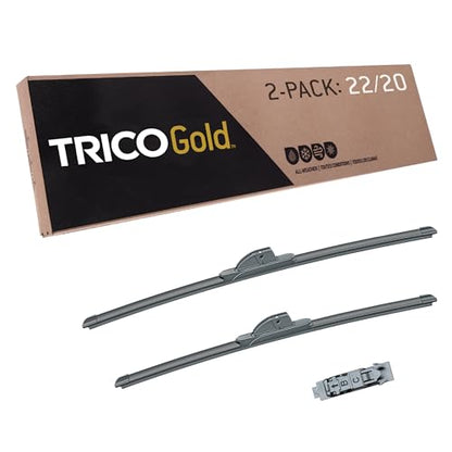 Gold™ (18-2220) 22 & 20 Inch Pack of 2 Automotive Replacement Windshield Wiper Blades for My Car Super Premium All Weather Beam Blade for Select Vehicle Models (2 Count)