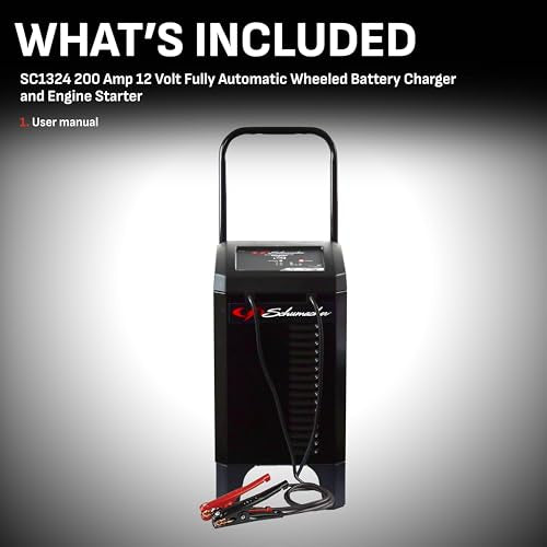 Wheeled Automatic 6A Car Battery Charger and 200A Engine Starter