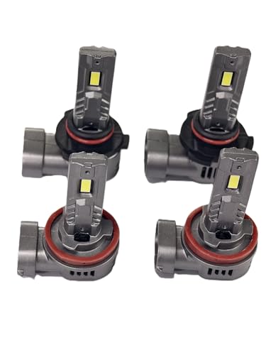 and 𝟗𝟎𝟎𝟓/𝐇𝐁𝟑 Bulbs Combo, 160,000LM 1500% Wider Driving Vision Mini Size, 9005 H11 Fog Lights with Fan, Plug and Play, Pack of 4 (4 Count)