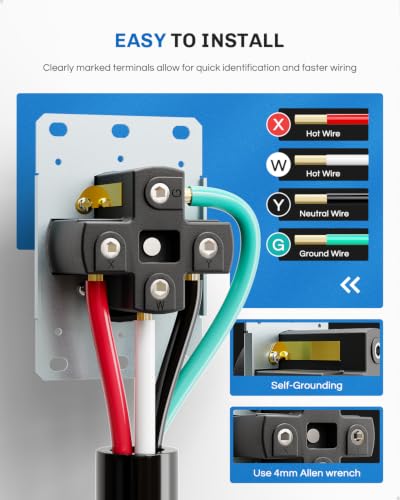 50 Amp 125 250 Volt EV Power Outlet Box