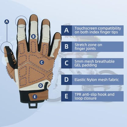 SPS 1 Unisex Touchscreen Road Racing Motorcycle MTB Sports Gloves Also fit BMX MX ATV Mountain Bike Bicycle Cycling Off