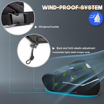 Motorcycle Cover 420D Heavy Duty All Season Universal Weather Waterproof Outdoor Protection 86" XL Vehicle Cover