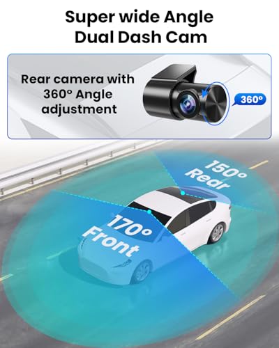 Dash Cam Front Rear 4K