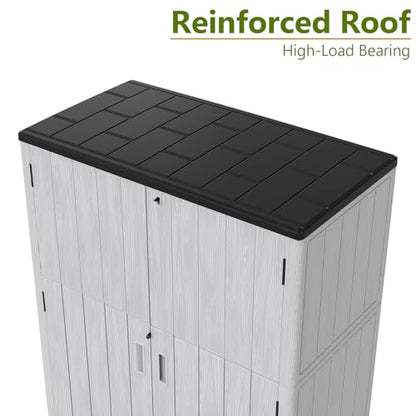 57 Cu.ft Outdoor Storage Cabinet with One Tool Kit