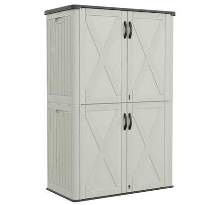 50 Cuft Outdoor Storage Box with Lockable Doors