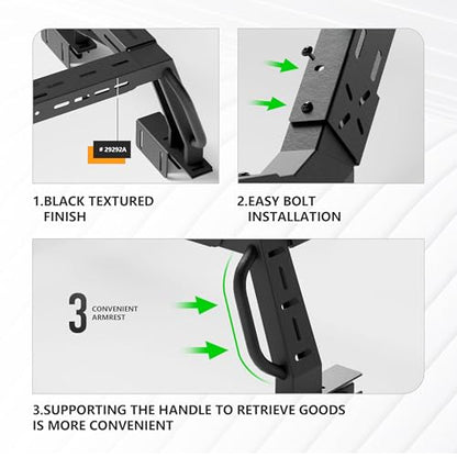 16.73" Bed Racks Truck Cargo Carrier with 2 LED Lights Compatible with Tacoma