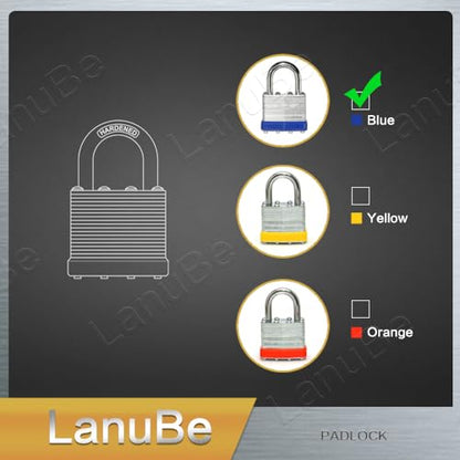 Laminated Keyed Alike Padlock 24 Pack 1.6 (24 Count)