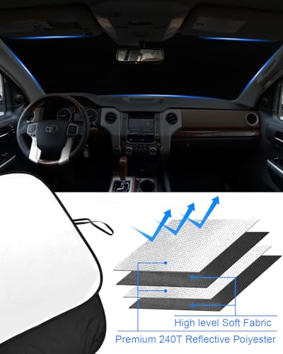 Foldable Front Windshield Sunshade fit for Toyota Tundra 2007