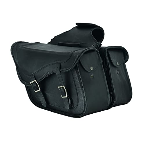 Motorcycle Saddle Bags Genuine Leather Motorcycle Luggage Bag For Softails Sportsters and Choppers