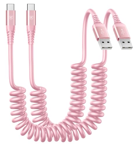 USB A to C Cable Fast Charging 3FT for Car (2 Count)