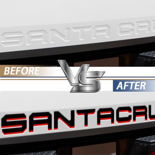 Tailgate Insert Letters Compatible for 2022 2023 2024 2025 Santa Cruz 4D Raised Tailgate Decal Letters