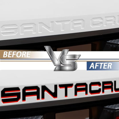 Tailgate Insert Letters Compatible for 2022 2023 2024 2025 Santa Cruz 4D Raised Tailgate Decal Letters
