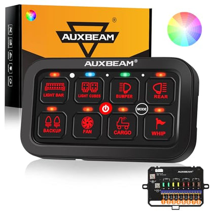 8 Gang Switch Panel RA80 Toggle Momentary Pulsed RGB Dimmabl