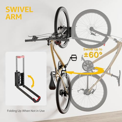 No Lift Swivel Bike Wall Mount (4 Count)