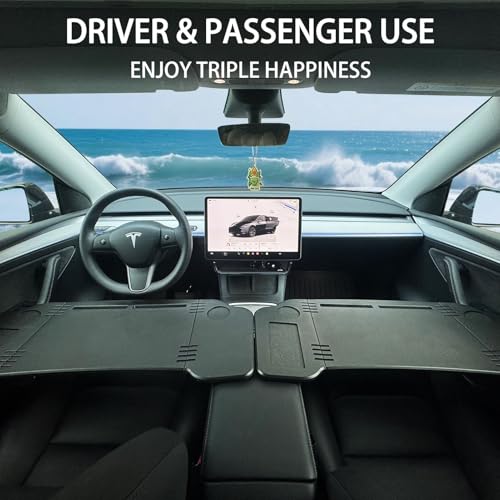 Foldable Car Desk for Tesla Model Y Model 3 Car Food Tray