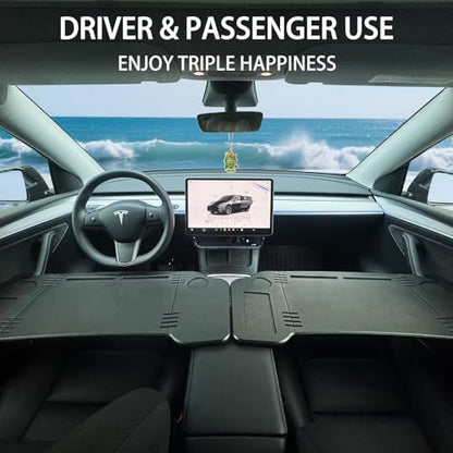 Foldable Car Desk for Tesla Model Y Model 3 Car Food Tray