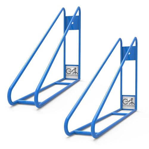 No Lift Vertical Bike Hanger Simple & Secure Space Saving Bike Wall Mount for Garage & Commercial Use Bicycle Holder for Mountain and Road Bikes (2 Count)