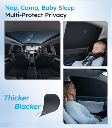 2026 Window Sunshade No Windshield for Tesla Model 3 Highland 2024 (6 Count)