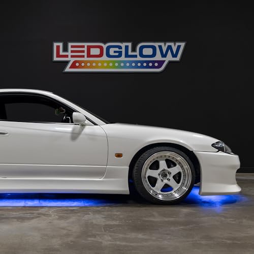 4pc Blue Slimline LED Car Flexible Underglow Lighting Kit (4 Count)