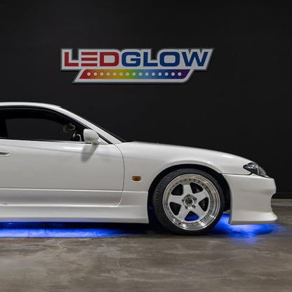 4pc Blue Slimline LED Car Flexible Underglow Lighting Kit (4 Count)