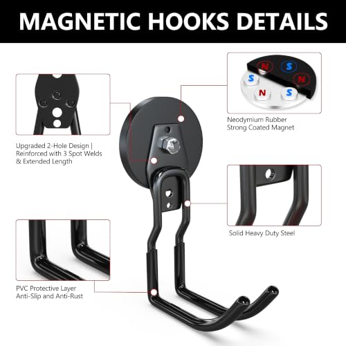Heavy Duty Magnetic Hooks (2 Count)