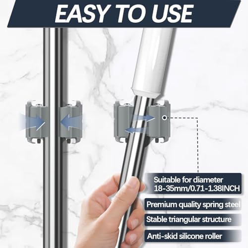 12 Pack Mop and Broom Holder Big Size Hanging 1 KG Extra (12 Count)