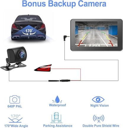 Portable with Apple CarPlay & Android Auto Screen for Car 7" HD Touch