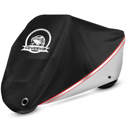 Motorcycle Cover Waterproof for Sportbike Street Models 91" Silver