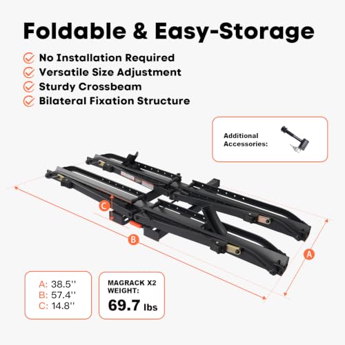 Ebike Racks for 2 Bikes Tow Hitch