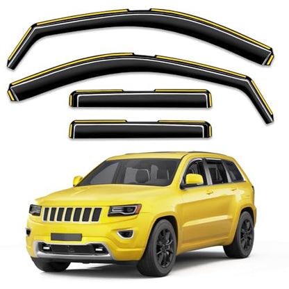 Window Visors Rain Guards for Jeep Grand Cherokee (4 Count)