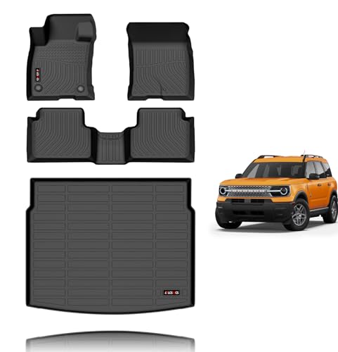 Floor Mats & Cargo Liner for 2021 2022 2023 2024 2025 2026 Ford Bronco Sport All Weather Car Mats Trunk Mat Ford Bronco Sport Floor Mats Accessories Black