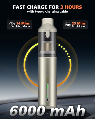 Car Vacuum Portable with 16000Pa Powerful Suction