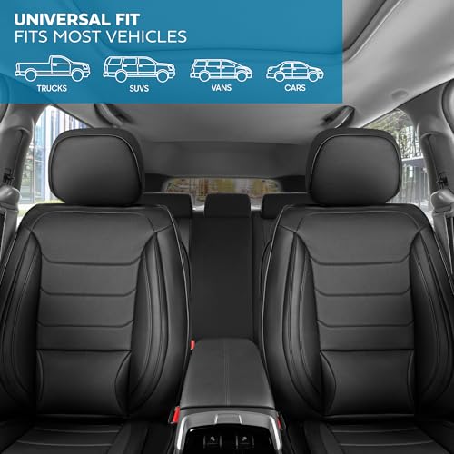 Curated Elite Leather Seat Covers for Cars & SUVs (2 Count)