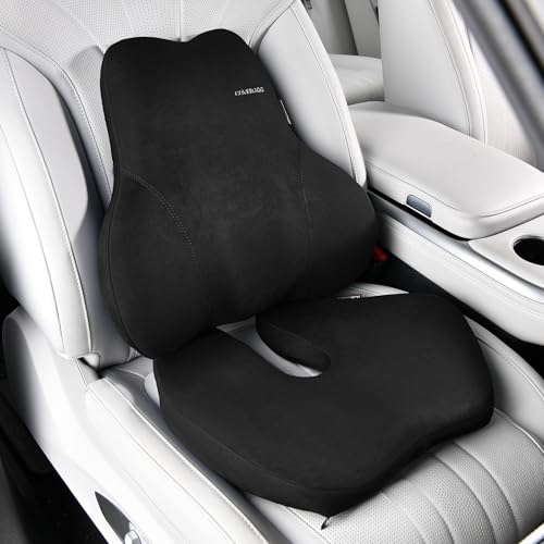 Memory Foam Car Seat Cushion and Lumbar Support Pillow for Car