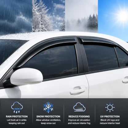 4PCS Side Window Wind Deflectors for Honda Odyssey 2005