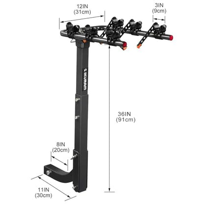 3 Bike Hitch Mount Foldable Bicycle Carrier
