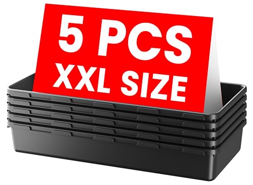 XX Large Size【5 Pcs】 Tool Box Organizer Tray Divider【Single Size】 Desk Drawer Organizer Bin (5 Count)