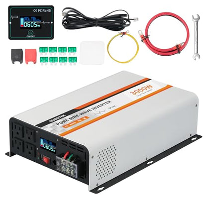 3000W Pure Sine Wave Inverter 24V DC to 120V AC