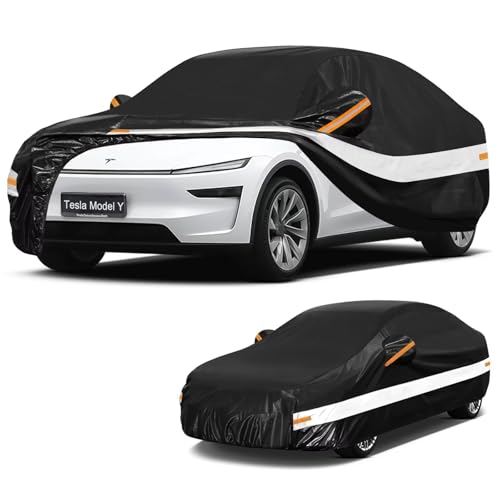 10 Layers Car Cover with Charger Port Custom Fit for Tesla Model Y