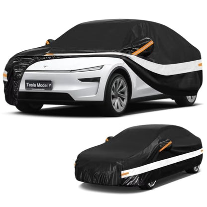 10 Layers Car Cover with Charger Port Custom Fit for Tesla Model Y