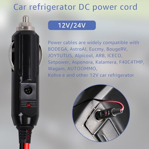 12V 24V Car Refrigerator Power Cord is Compatible with Alpicool