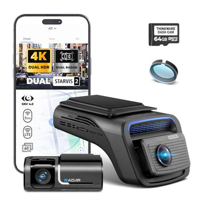 U3000 PRO Dash Cam 4K Front and 2K Rear