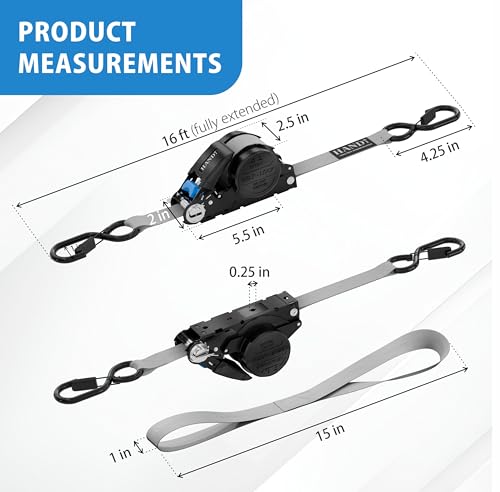 USA Based Retractable Ratchet Straps (2 Count)