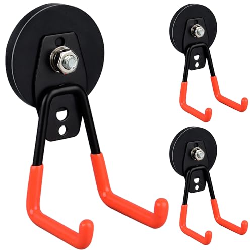 Heavy Duty Large Garage Magnet Hooks (3 Count)