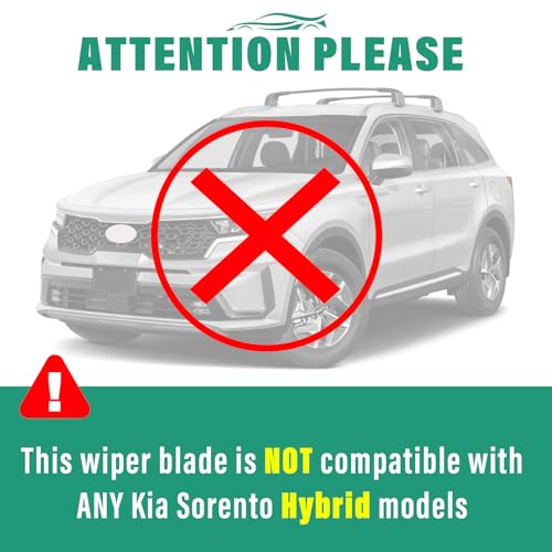 Windshield Wiper Blades Replacement for Kia Sorento 2021