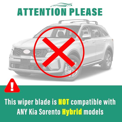 Windshield Wiper Blades Replacement for Kia Sorento 2021