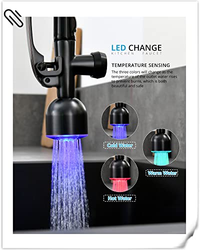 Commercial Oil Rubbed Bronze Kitchen Faucet Pull Down Sprayer